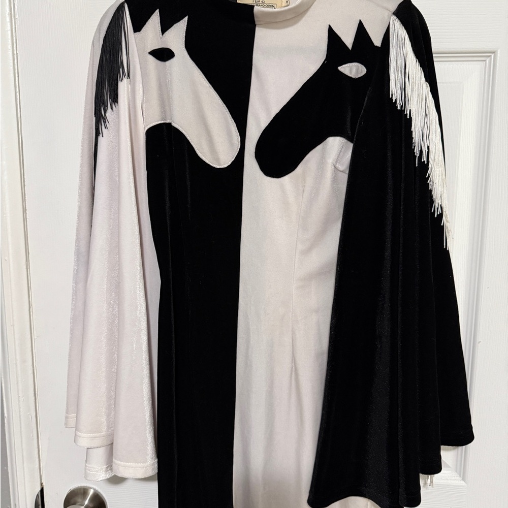 Dueling horses with thicc boy necks bell sleeve dress by Fashion Brand Company - Picture 2 of 4